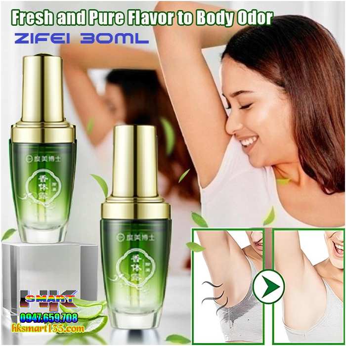 Dưỡng Thể Xịt Khử Mùi Cơ Thể Zifei Nam Kinh Đông Y Trung Hoa 30ml- Hỗ Trợ Giảm Tiết Mùi Hôi Nách, Hôi Chân,se Khô Hết Thâm Cho Nam Nữ