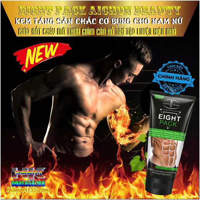 Eight Pack Aichun Beauty- Kem Đốt Mỡ Thừa Tăng Săn Chắc Cơ Bụng Cho Nam Nữ