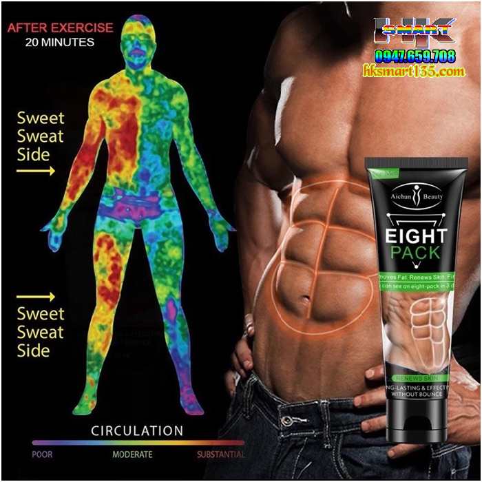 Eight Pack Aichun Beauty- Kem Đốt Mỡ Thừa Tăng Săn Chắc Cơ Bụng Cho Nam Nữ