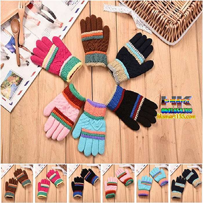 SET 5 ĐÔI GĂNG TAY LEN GIỮ ẤM CHO CÁC BÉ | HK.SMART SHOP Set 5 Đôi Găng Tay Len Giữ Ấm Cho Các Bé | Hk.Smart Shop