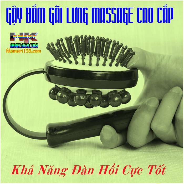 Gậy đấm gãi lưng massage 3 trong 1 cao cấp