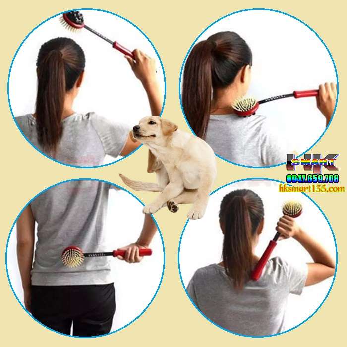 Gậy đấm gãi lưng massage 3 trong 1 cao cấp