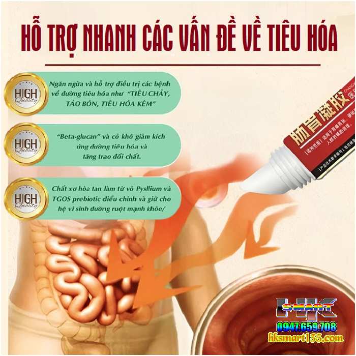Gel Dược Liệu Tiêu Hóa Hồng Kông 20gr- Hỗ Trợ Tiêu Hóa, Bảo Vệ Dạ Dày, Đường Ruột, Chống đầy Hơi, Táo Bón, Chướng Bụng, Khó Tiêu