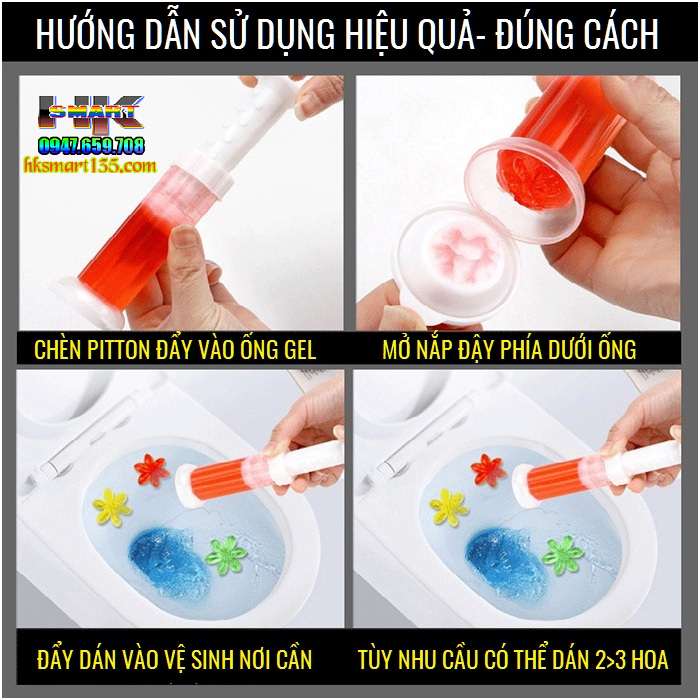 Gel hoa thơm khử mùi toilet