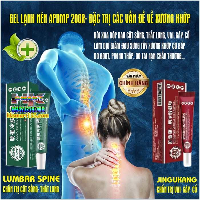 Gel Nén Lạnh APDMP 20GR Xoa Bóp Giảm Đau Xương Khớp
