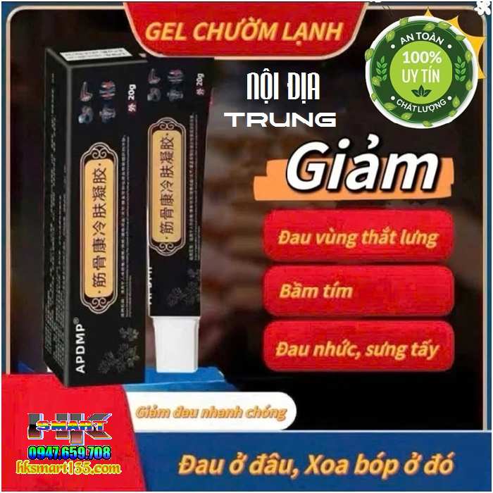 Gel Lạnh Nén Đặc Trị Bôi Xoa Bóp Giảm Đau Xương Khớp Cơ Bắp toàn Thân apdmp 20gr