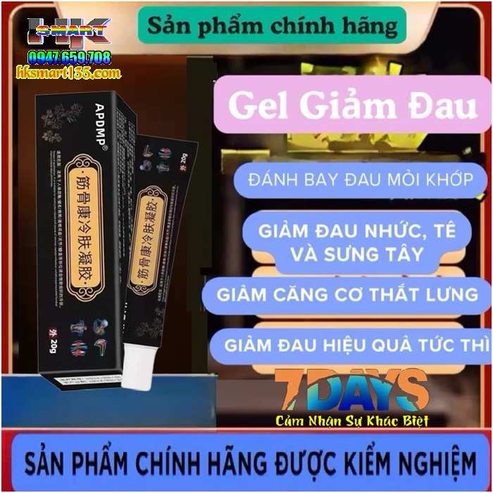 Gel Lạnh Nén Đặc Trị Bôi Xoa Bóp Giảm Đau Xương Khớp Cơ Bắp toàn Thân apdmp 20gr