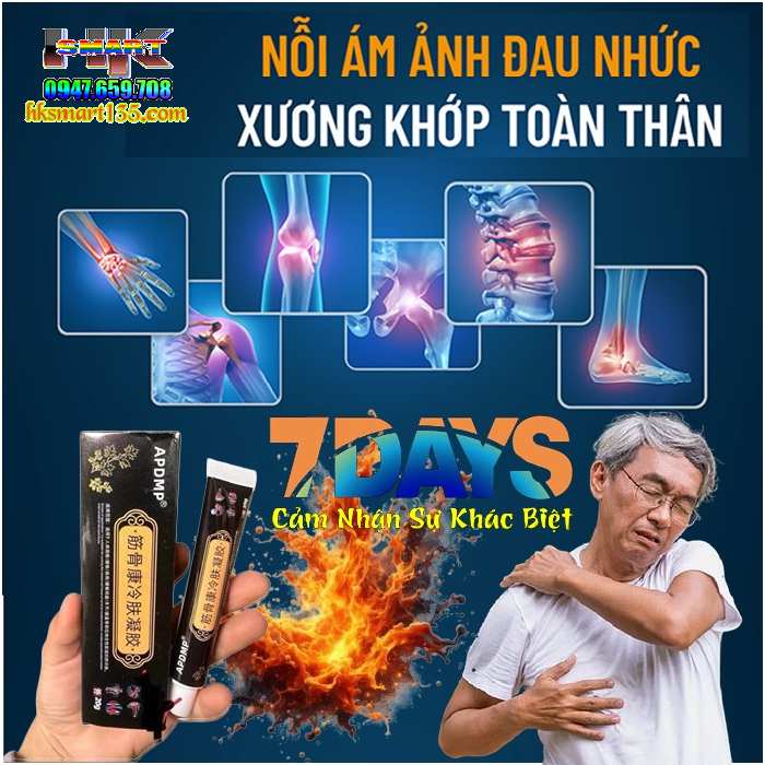 Gel Lạnh Nén Đặc Trị Bôi Xoa Bóp Giảm Đau Xương Khớp Cơ Bắp toàn Thân apdmp 20gr