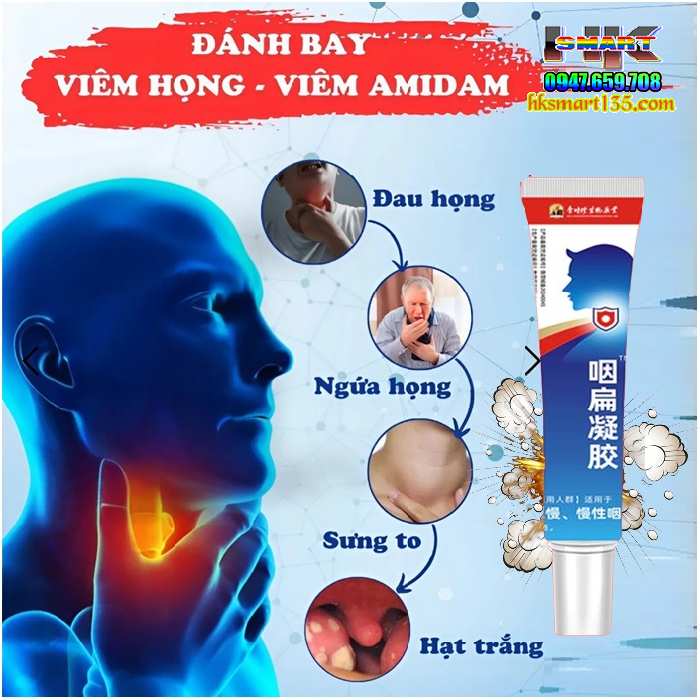 Gel Nén Chườm Cổ Bôi Họng Apdmp 20gr Nội Địa Trung giúp cải thiện nhanh chóng các triệu chứng ho khan, ho có đờm, viêm họng, rát họng, mất tiếng