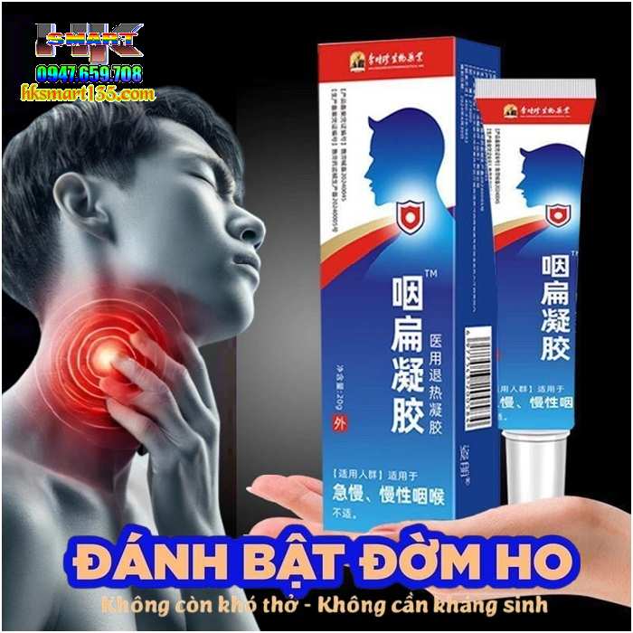 Gel Nén Chườm Cổ Bôi Họng Apdmp 20gr Nội Địa Trung giúp cải thiện nhanh chóng các triệu chứng ho khan, ho có đờm, viêm họng, rát họng, mất tiếng