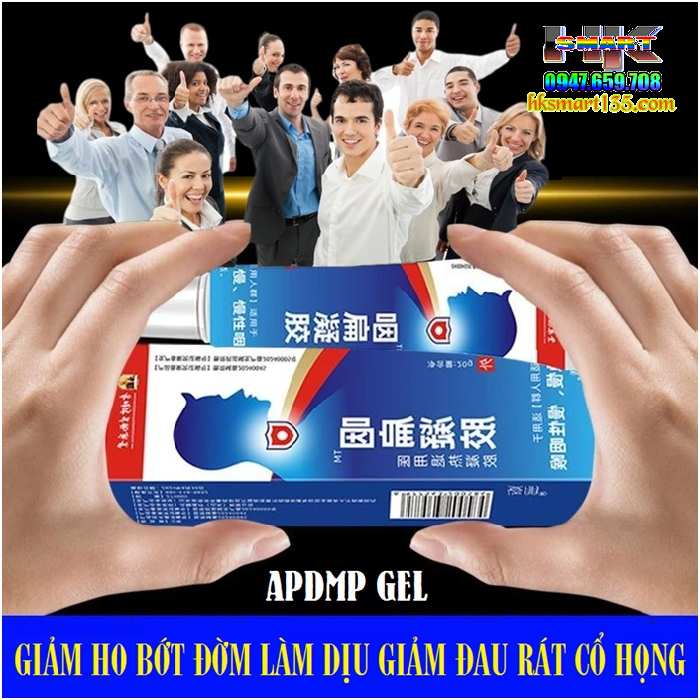 Gel Nén Chườm Cổ Bôi Họng Apdmp 20gr Nội Địa Trung giúp cải thiện nhanh chóng các triệu chứng ho khan, ho có đờm, viêm họng, rát họng, mất tiếng
