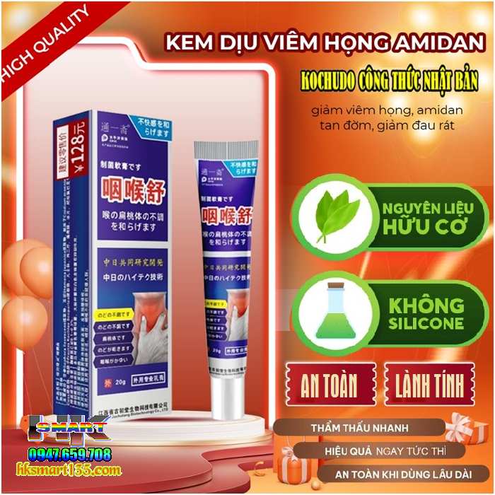 Gel Nén Chườm Cổ Bôi Họng Công Thức Nhật Bản 20gr giúp cải thiện nhanh chóng các triệu chứng ho khan, ho có đờm, viêm họng, rát họng, mất tiếng
