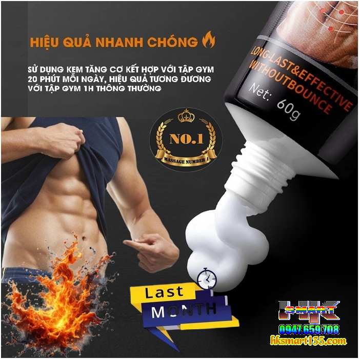 Gel Nóng Sadoer Abs 60g Kích Thích Cơ Sáu Múi Định Hình Làm Săn Chắc Tăng Cơ