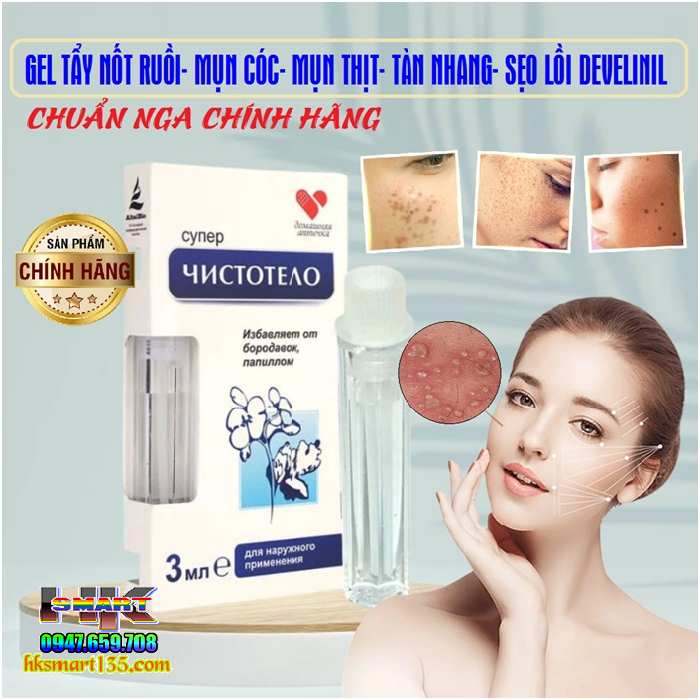 Gen tẩy nốt ruồi Dvelinil xuất xứ Nga chính hãng