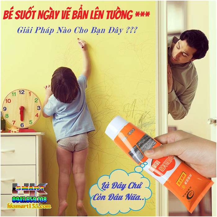 Gel tẩy làm sạch vết bẩn trên tường