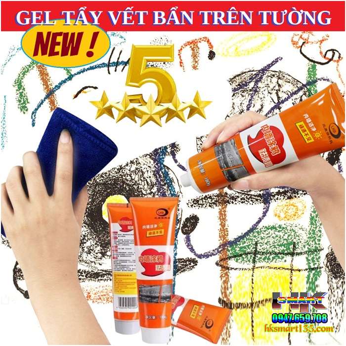 Gel tẩy làm sạch vết bẩn trên tường