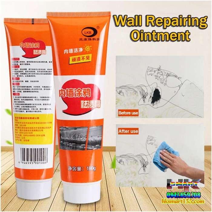 Gel tẩy làm sạch vết bẩn trên tường