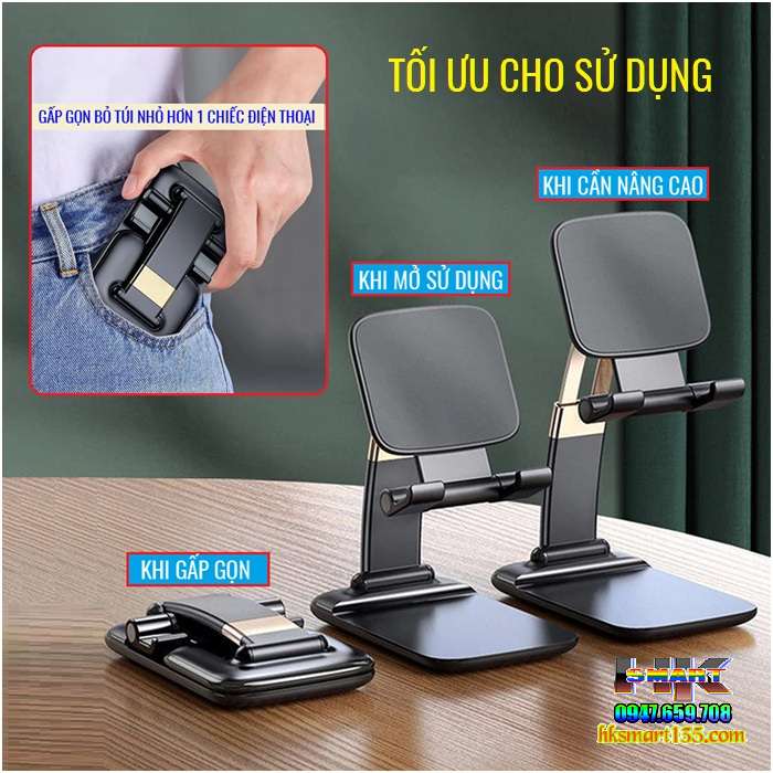 Giá đỡ điện thoại để bàn gấp gọn