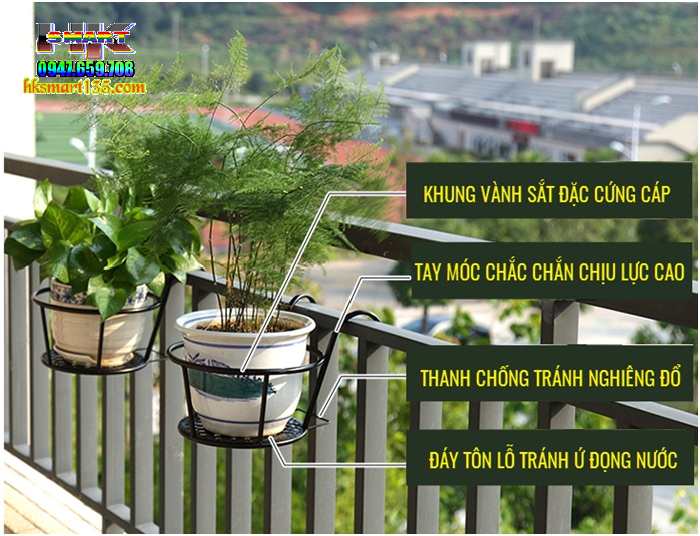Giá sắt để chậu Hoa- Cây cảnh treo ban công