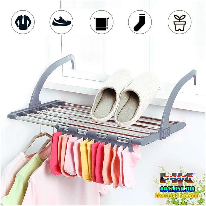 Kệ đa năng- giàn phơi treo ban công, lan can, cửa sổ