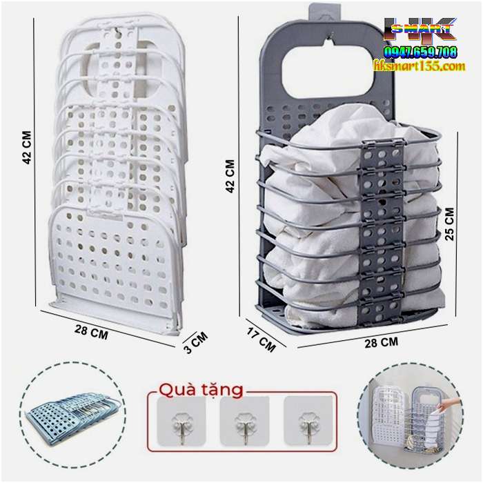 Giỏ treo gấp gọn đựng đồ đa năng