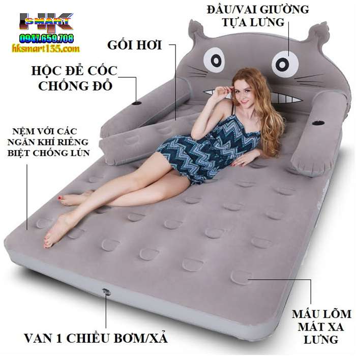 Giường bơm hơi kute kèm bơm điện