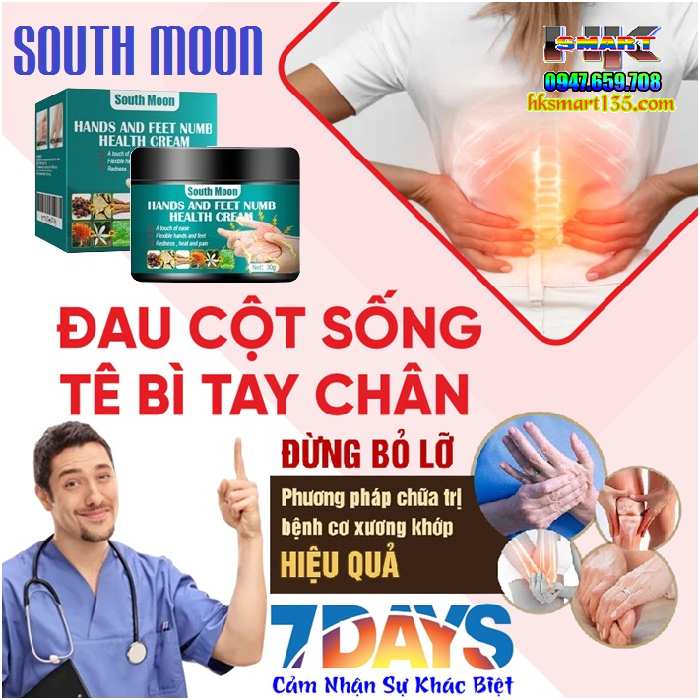 Hands And Feet Numb South Moon 30g- Kem Bôi Giảm Tê Bì Tay Chân, Đau Nhức Mỏi Tay Chân Giảm Chuột Rút