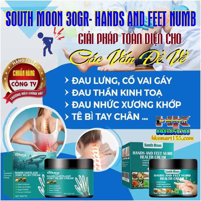 Hands And Feet Numb South Moon 30g- Kem Bôi Giảm Tê Bì Tay Chân, Đau Nhức Mỏi Tay Chân Giảm Chuột Rút
