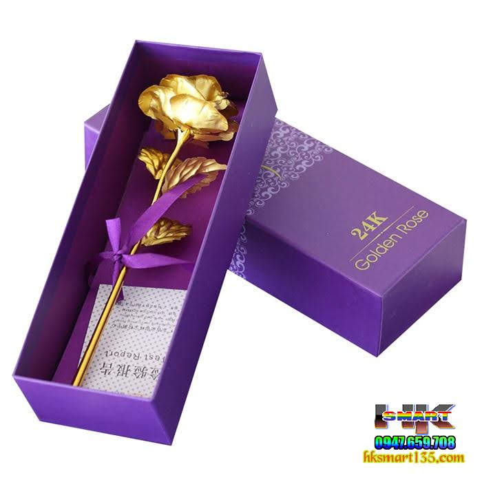 Hoa hồng mạ vàng 24k chữ love