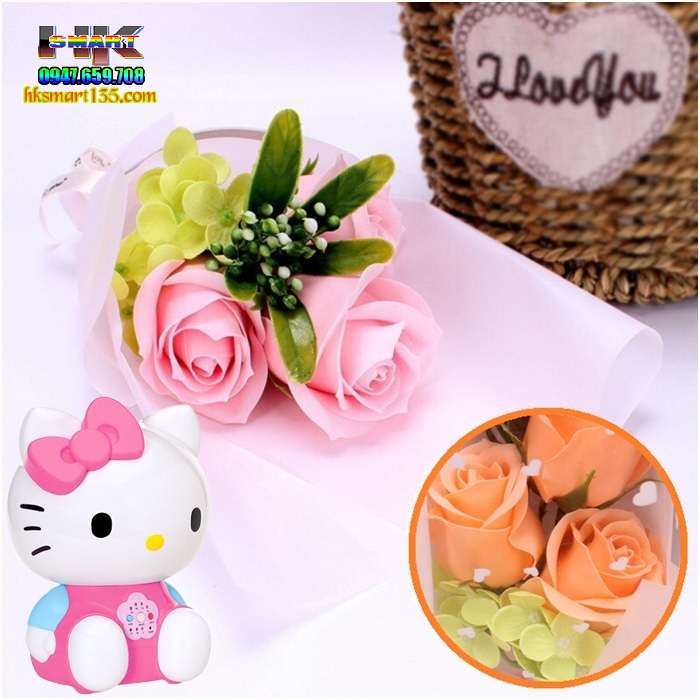 Hoa Hồng Sáp Thơm Hộp 3 Bông