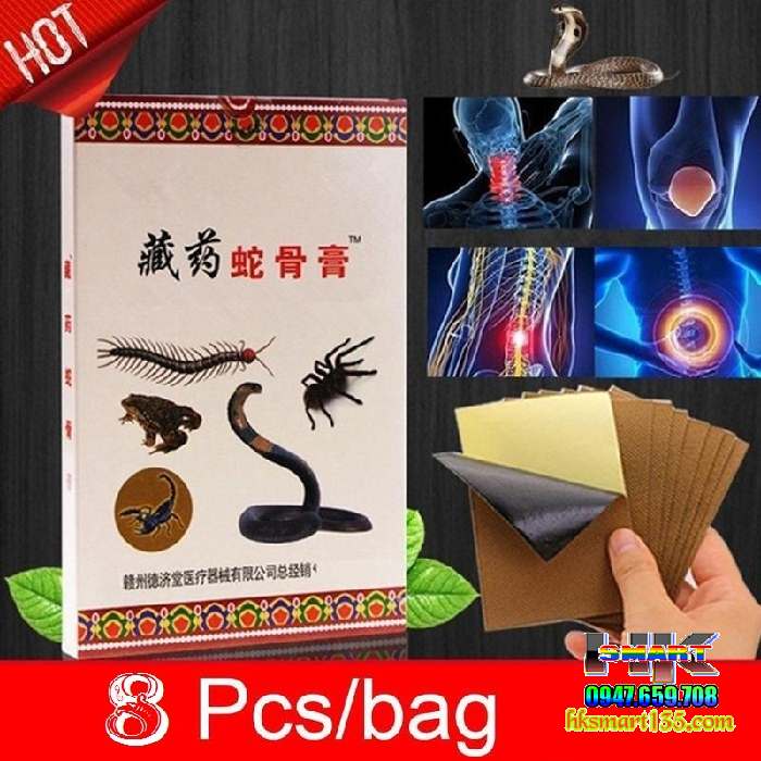 Hộp 8 Miếng dán giảm đau xương khớp, giảm đau bụng kinh