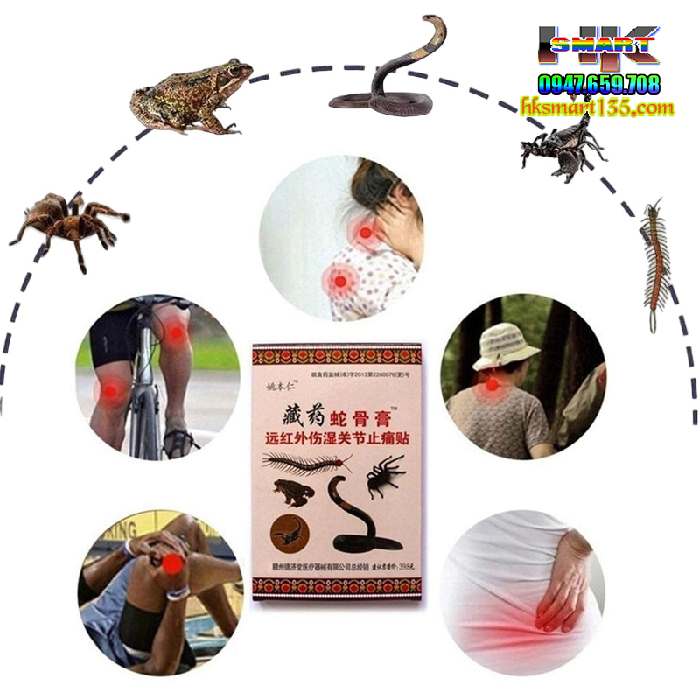 Hộp 12 Miếng dán giảm đau xương khớp, giảm đau bụng kinh