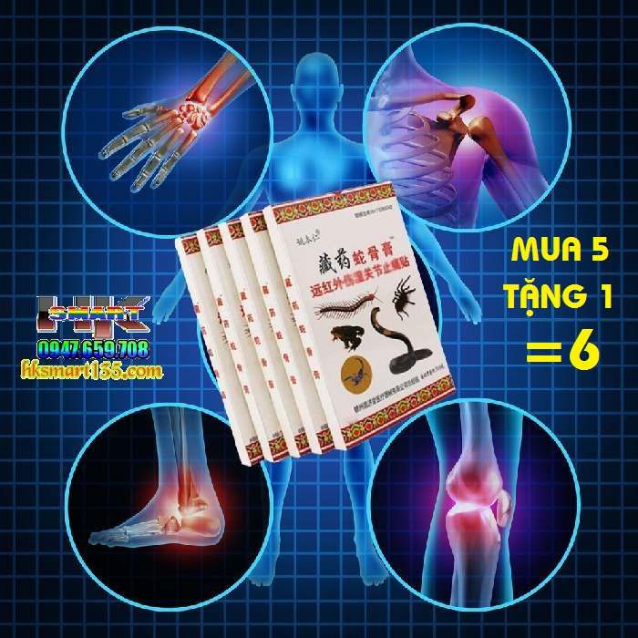 Hộp 8 Miếng dán giảm đau xương khớp, giảm đau bụng kinh