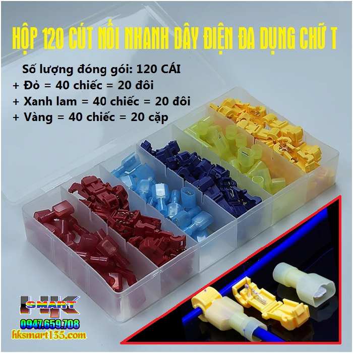 Cút nối nhanh dây điện chữ T