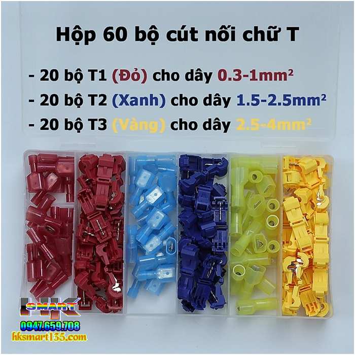 Cút nối nhanh dây điện chữ T