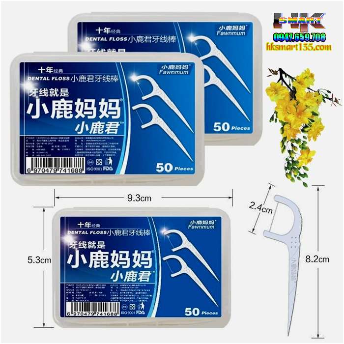 Hộp 50 tăm chỉ nha khoa