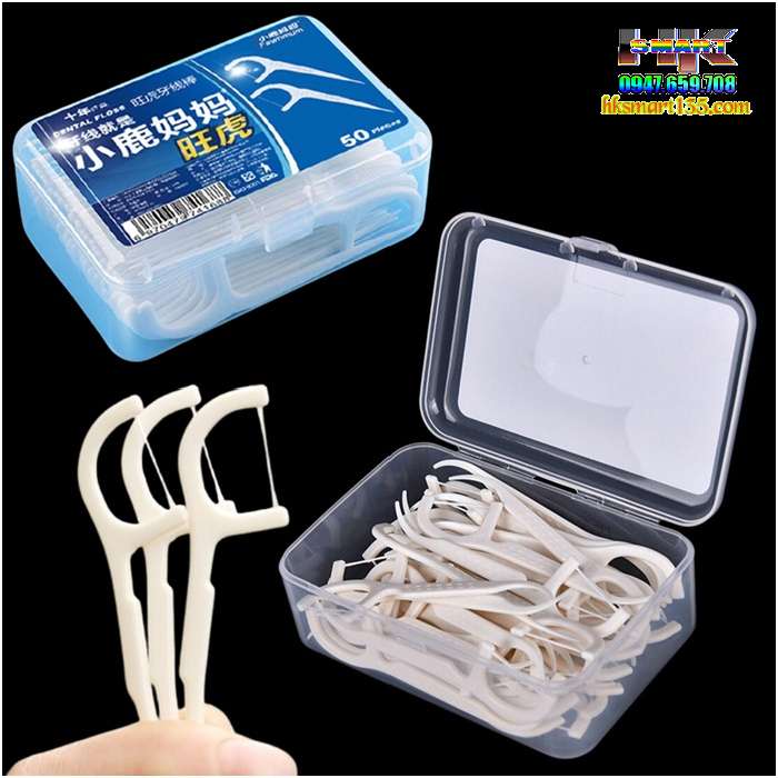 Hộp 50 tăm chỉ nha khoa