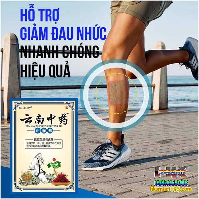 Hộp 8 Miếng Cao Dán Nóng Giảm Đau Cơ Xương Khớp, giảm đau bụng kinh