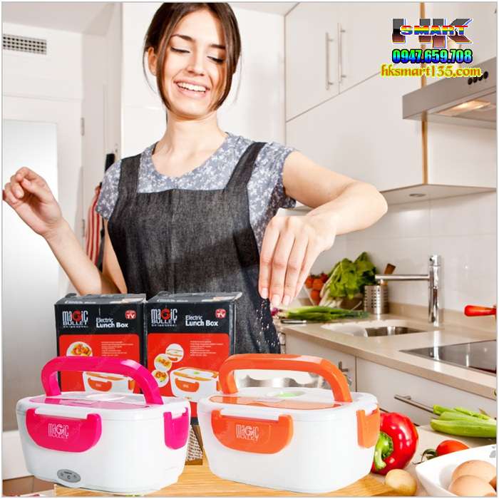 Hộp cơm điện magic bullet ruột inox