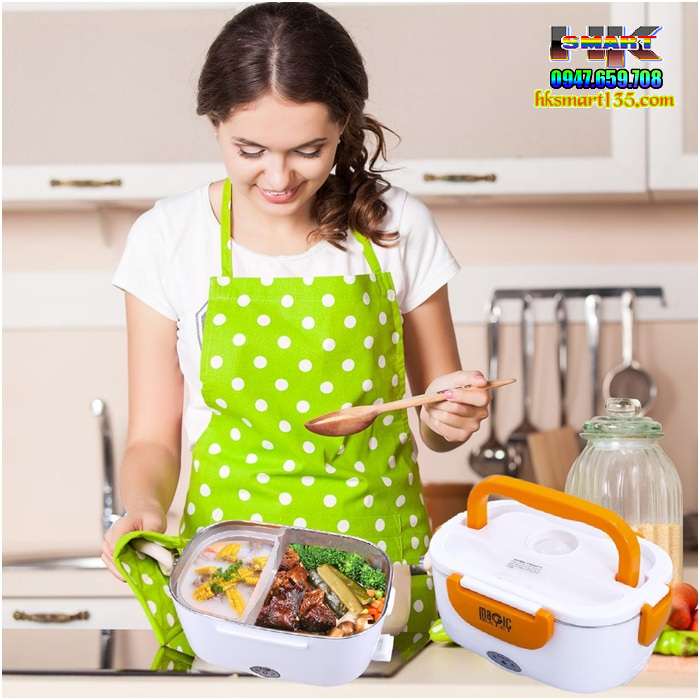 Hộp cơm điện magic bullet ruột inox