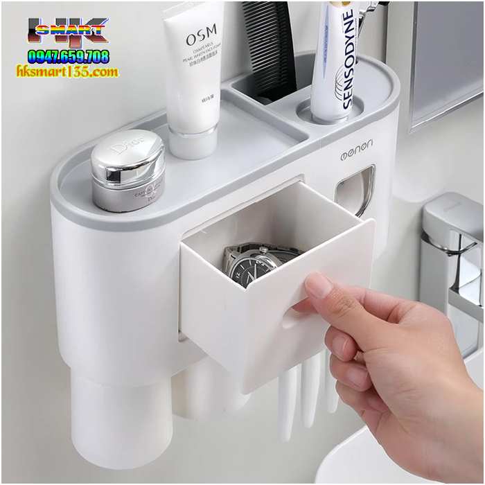Hộp Đựng Bàn Chải Và Nhả Kem đánh răng tự động