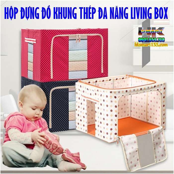 Tủ Vải Khung Thép Đựng Đồ Living Box Đa Năng