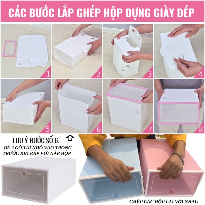 Hộp đựng giầy dép nhựa trong suốt