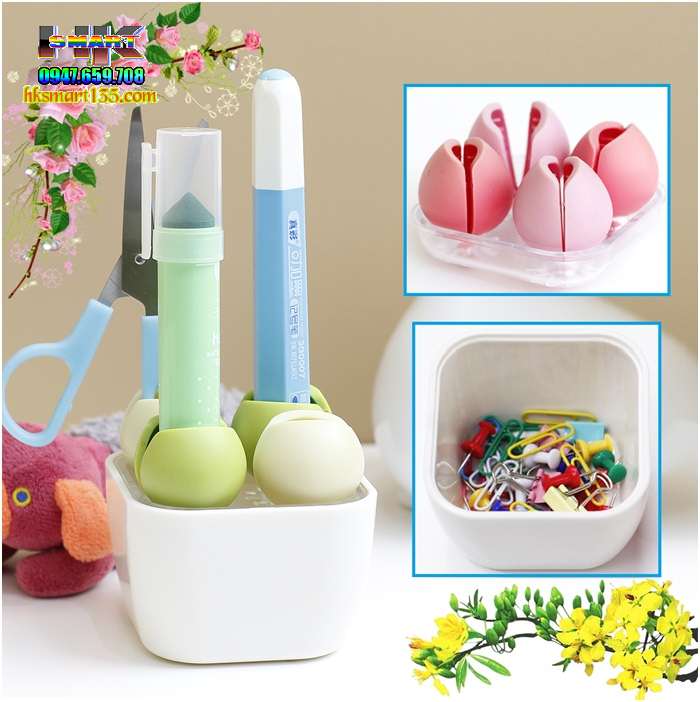 HỘP HOA TULIP ĐỰNG MỸ PHẨM- CẮM SON ĐA NĂNG