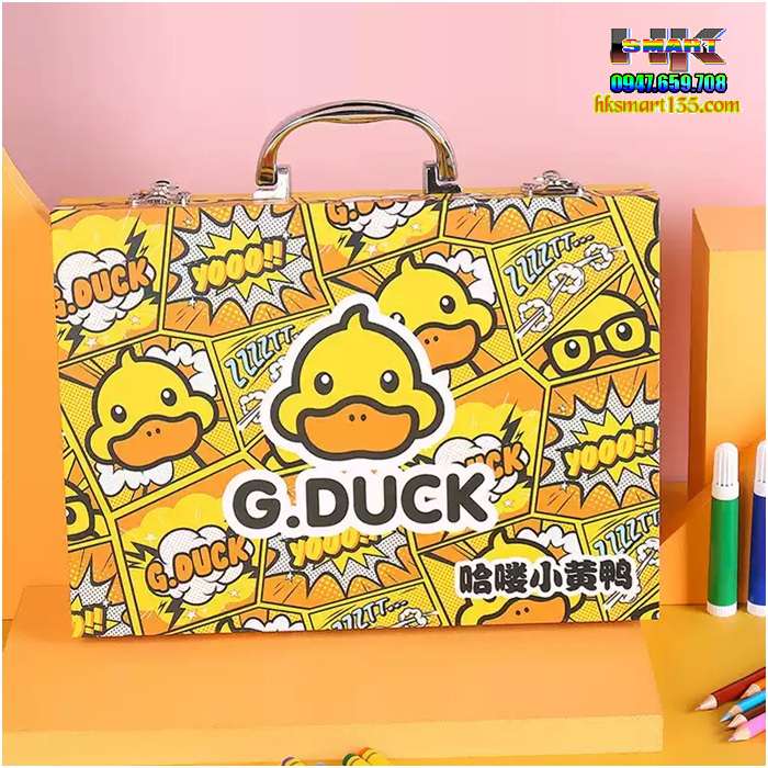 HỘP VALI BỘ BÚT MÀU VẼ VỊT VÀNG GDUCK 67 CHI TIẾT | HK.SMART SHOP Hộp Vali Bộ Bút Màu Vẽ Vịt Vàng Gduck 67 Chi Tiết | Hk.Smart Shop