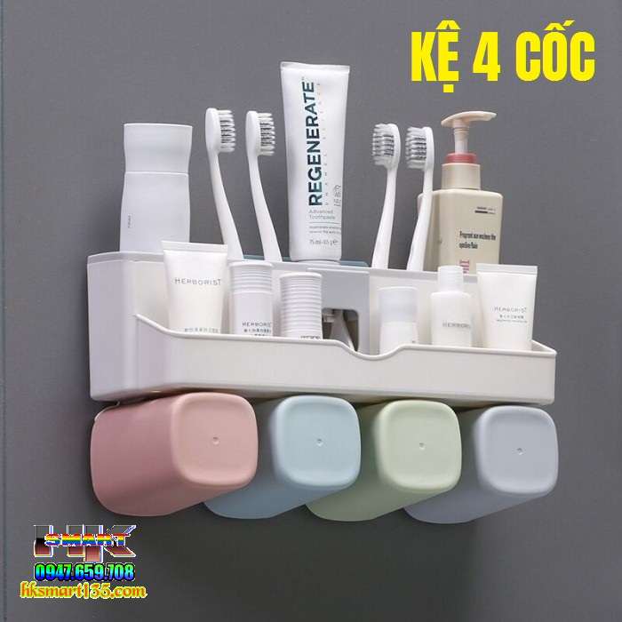 Bộ nhả kem đánh răng lúa mạch kèm cốc