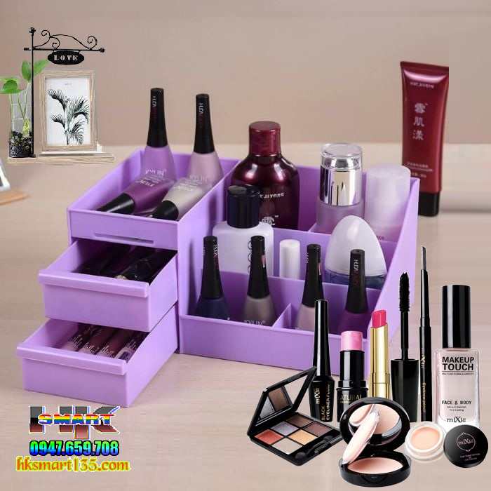 Kệ đựng mỹ phẩm và đồ trang điểm nhiều ngăn đa năng