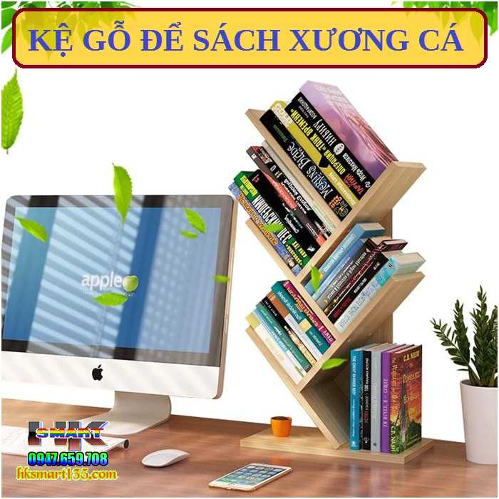 Kệ Giá Để Sách 5 Tầng Gỗ MDF