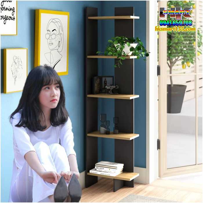 Kệ Giá Để Sách 5 Tầng Gỗ MDF