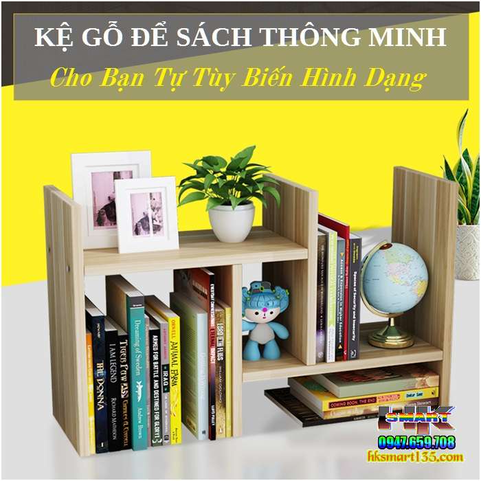 Kệ sách để bàn mini bằng gỗ